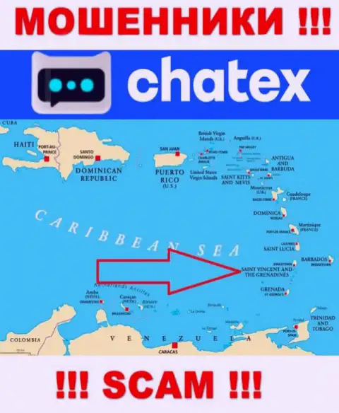 Не верьте жуликам Чатекс, ведь они разместились в офшоре: St. Vincent & the Grenadines