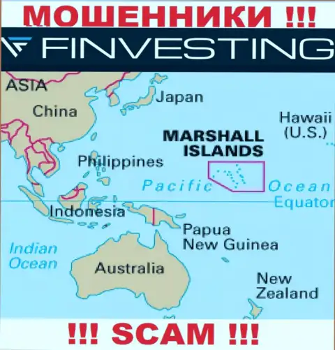 Marshall Islands - это юридическое место регистрации конторы Finvestings