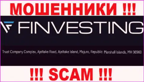 Махинаторы Finvestings засели в оффшоре: Trust Company Complex, Ajeltake Road, Ajeltake Island, Majuro, Marshall Islands, MH96960, в связи с чем они безнаказанно могут сливать