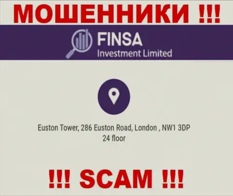 Избегайте совместной работы с организацией Финса - эти internet-мошенники указывают липовый официальный адрес
