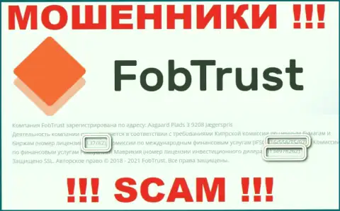 Хотя FobTrust Com и представляют лицензию на сайте, они в любом случае МОШЕННИКИ !