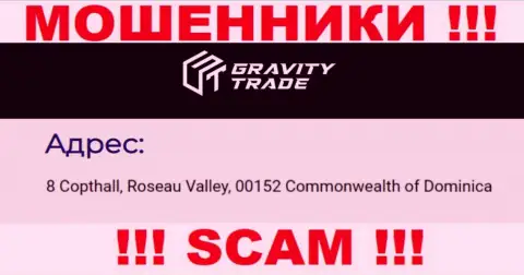 IBC 00018 8 Copthall, Roseau Valley, 00152 Commonwealth of Dominica - это офшорный юридический адрес Гравити Трейд, приведенный на web-портале данных разводил