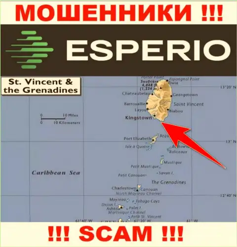 Оффшорные internet-кидалы Esperio Org прячутся вот тут - Kingstown, St. Vincent and the Grenadines
