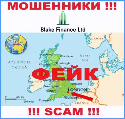 Достоверную информацию о юрисдикции Blake Finance не отыскать, на сайте организации только липовые сведения