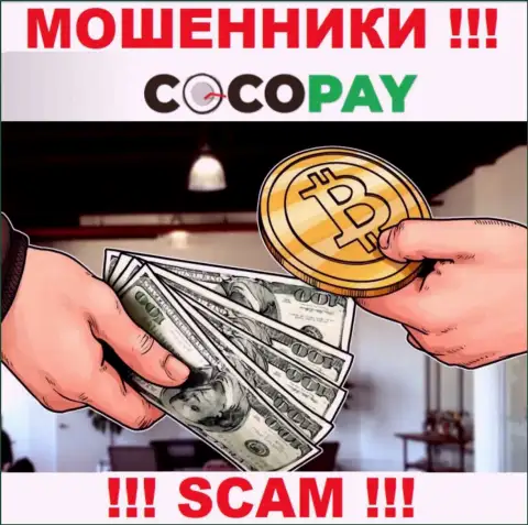 Не стоит доверять вложенные денежные средства Coco Pay, потому что их область работы, Обменник, обман