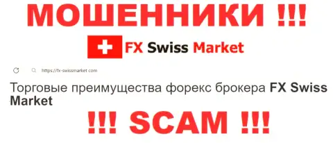 Направление деятельности FX SwissMarket: FOREX - отличный заработок для мошенников